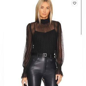 SOLD OUT Smocked Wrist Mock Neck Top 1. State